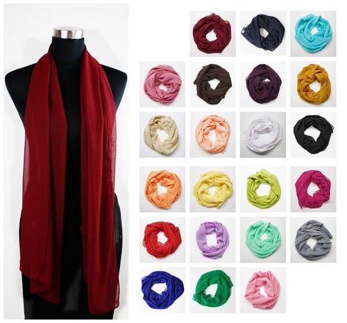 Chiffon schal seidig stola - chiffon,