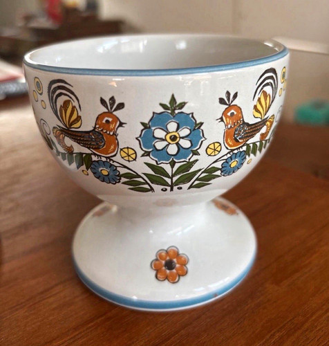 Keramik eierbecher weiß blau - keramik,
