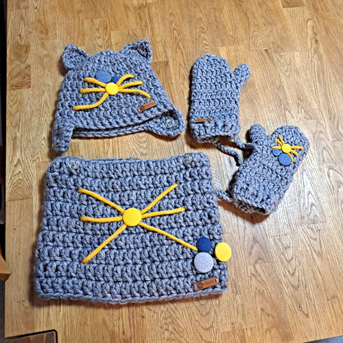 Neu handmade unikat set mütze - unikat,