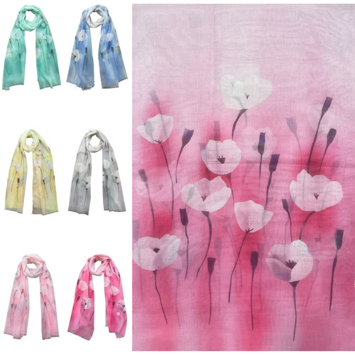 Leichter damen schal blumen - damen,